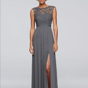 David’s Bridal bridesmaid dress, lace & Chiffon